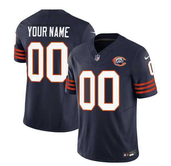 Mens Chicago Bears Active Player Custom 2023 F.U.S.E. Navy Throwback Limited Football Stitched Jersey